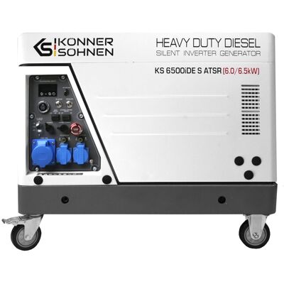 Könner & Söhnen Ks 6500ide S Atsr Generador Diesel Inverter, 6,5 Kw, Insonorizado, Arranque Eléctrico Con Mando A Distancia, Ats Ready, Precalentamiento, Onda Sinusoidal Pura Könner & Söhnen Ks 6500ide S Atsr Generador Diesel Inverter, 6,5 Kw, Insonorizado, Arranque Eléctrico Con Mando A Distancia, Ats Ready, Precalentamiento, Onda Sinusoidal Pura