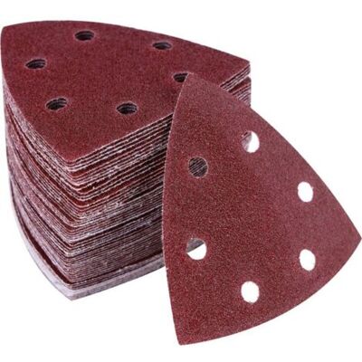 FOCTRO Conjunto De 100 Láminas De Pulido Triangulares Con 6 Perforaciones, 90 × 90 × 90 Mm, Para Pulidor Triangular Láminas De Pulido Triangulares Para Pulir Y Lijar (400) FOCTRO Conjunto De 100 Láminas De Pulido Triangulares Con 6 Perforaciones, 90 × 90 × 90 Mm, Para Pulidor Triangular Láminas De Pulido Triangulares Para Pulir Y Lijar (400)