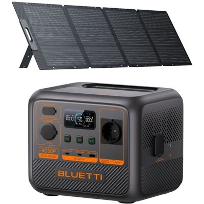 Kit Bluetti Premium 50(ac50p) Con Panel Solar 220 W - 504wh, Generador Solar 1x700w Kit Bluetti Premium 50(ac50p) Con Panel Solar 220 W - 504wh, Generador Solar 1x700w
