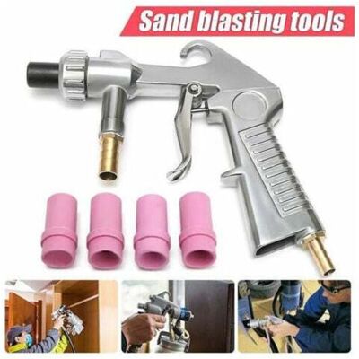 OEM Pistola De Chorro De Arena Neumática Para Decapado De Arena + 4 Boquillas De Cerámica De 4/5/6/7 Mm OEM Pistola De Chorro De Arena Neumática Para Decapado De Arena + 4 Boquillas De Cerámica De 4/5/6/7 Mm