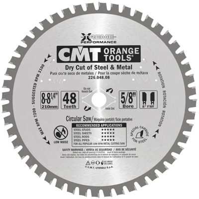 CMT 226.048.08 Sierra Circular Para Metales 203x2.2x15.87 Z=48 Fwf CMT 226.048.08 Sierra Circular Para Metales 203x2.2x15.87 Z=48 Fwf
