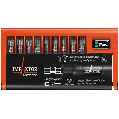 Wera - Surtido De Puntass Bit-check Impaktor, 10 Unidades, Ph/pz/hexagonal/torx ® Wera - Surtido De Puntass Bit-check Impaktor, 10 Unidades, Ph/pz/hexagonal/torx ®