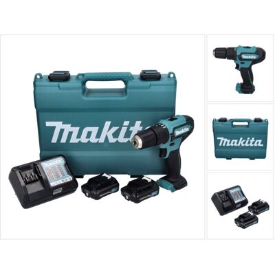Taladro De Percusión 12 V Li-ion 2 Ah Cxt Ø 10 Mm Makita 2 Baterías, Cargador, Maletín - Hp333dwae Taladro De Percusión 12 V Li-ion 2 Ah Cxt Ø 10 Mm Makita 2 Baterías, Cargador, Maletín - Hp333dwae