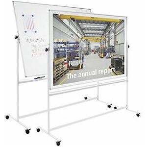 Pizarra giratoria doble cara en acero esmaltado - Blanco Pizarra giratoria doble cara en acero esmaltado - Blanco