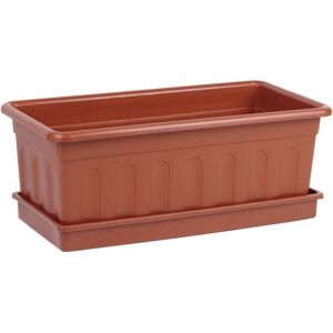 Cofan - jardinera marron modelo azahar 40 x 20 x 15.5 + plato 38 x 16.6 cm caja 12 unid. Cofan - jardinera marron modelo azahar 40 x 20 x 15.5 + plato 38 x 16.6 cm caja 12 unid.