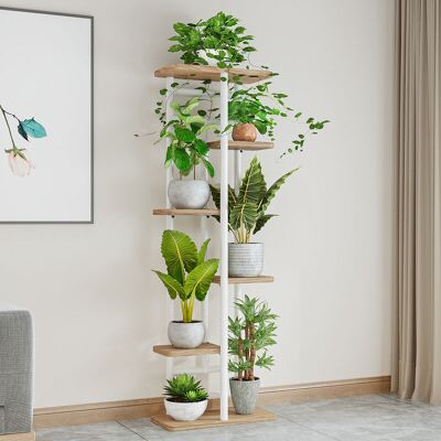 FREOSEN Estante Para Plantas, Soporte Para Plantas Multifuncional Creativo, Escalera Decorativa Para Flores Para Balcón, Sala De Estar, Oficina, Jardín 36x23,5x106cm FREOSEN Estante Para Plantas, Soporte Para Plantas Multifuncional Creativo, Escalera Decorativa Para Flores Para Balcón, Sala De Estar, Oficina, Jardín 36x23,5x106cm