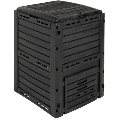 Compostador De Jardín Negro 59,5 X 60 X 81,5 Cm 280 L 100% Pp Vidaxl Compostador De Jardín Negro 59,5 X 60 X 81,5 Cm 280 L 100% Pp Vidaxl