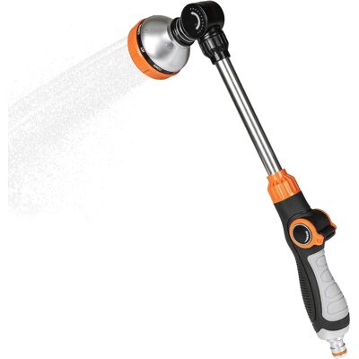 OEM Pistola Pulverizadora Metálica Para Jardín Con 8 Boquillas, Control De Pulgar Y Ducha De Mano Para Regar Y Limpiar El Jardín. OEM Pistola Pulverizadora Metálica Para Jardín Con 8 Boquillas, Control De Pulgar Y Ducha De Mano Para Regar Y Limpiar El Jardín.