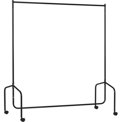 JHY DESIGN Perchero Metálico Rella Con Ruedas, Negro, 150 X 60 X 170 Cm JHY DESIGN Perchero Metálico Rella Con Ruedas, Negro, 150 X 60 X 170 Cm