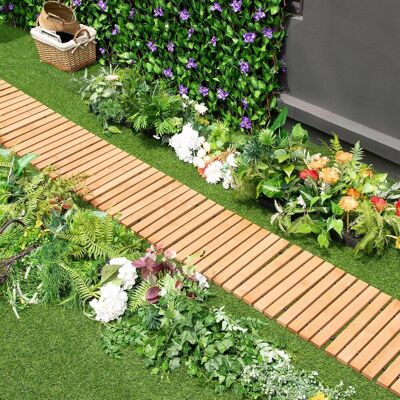 Costway - Cosway Camino Enrollable De Madera 245 Cm Para Jardín, Pasarela Con Alambre Y Textura Antideslizante Resistente A La Intemperie, Pasarela De Madera Para Jardín Patio Mar, Sendero (245 X 43 X 2 Cm) Costway - Cosway Camino Enrollable De Madera 245 Cm Para Jardín, Pasarela Con Alambre Y Textura Antideslizante Resistente A La Intemperie, Pasarela De Madera Para Jardín Patio Mar, Sendero (245 X 43 X 2 Cm)