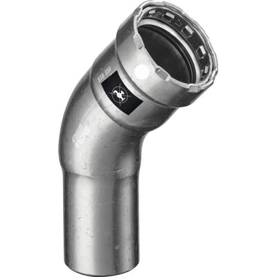 Viega Megapress Codo En S De 45 Grados, Dn 40 Acero No Aleado, Recubrimiento De Zinc-níquel Modelo 4326.1, 770075 Viega Megapress Codo En S De 45 Grados, Dn 40 Acero No Aleado, Recubrimiento De Zinc-níquel Modelo 4326.1, 770075