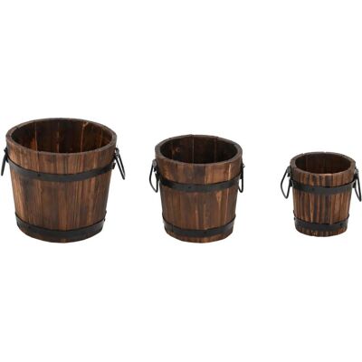 HELLOSHOP26 Lote De 3 Jardineras Tipo Cubo De Madera Maciza De Abeto De Forma Original Decorativas Con Agujeros De Drenaje En Madera Natural 020047401 HELLOSHOP26 Lote De 3 Jardineras Tipo Cubo De Madera Maciza De Abeto De Forma Original Decorativas Con Agujeros De Drenaje En Madera Natural 020047401