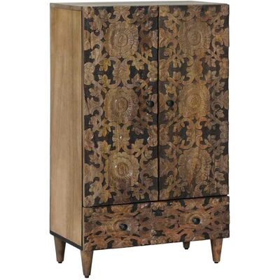 Mueble Alto Marrón 60 X 33,5 X 100 Cm Madera De Mango Maciza Vidaxl Mueble Alto Marrón 60 X 33,5 X 100 Cm Madera De Mango Maciza Vidaxl