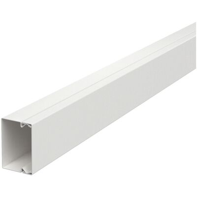 OBO Bettermann Canaleta de cables - 2m Blanco Acero, 60x44mm OBO Bettermann Canaleta de cables - 2m Blanco Acero, 60x44mm