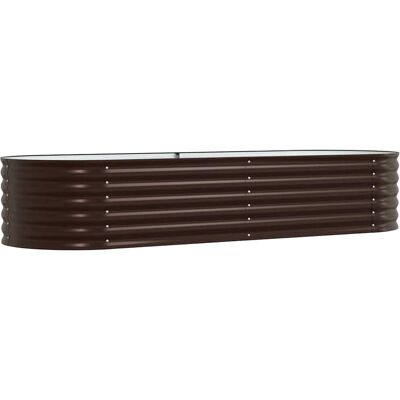 HELLOSHOP26 Macetero Moderno Elevado Para Exteriores De 240 X 80 X 44 Cm Diseño Elegante Duradero Acero Marrón 020058919 HELLOSHOP26 Macetero Moderno Elevado Para Exteriores De 240 X 80 X 44 Cm Diseño Elegante Duradero Acero Marrón 020058919
