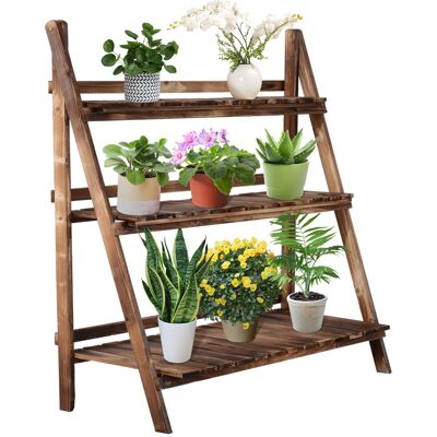 IROVAMI Soporte Plegable De Madera Para Macetas, Jardinera De 3 Niveles, Escalera De Exhibición, Estantes De Almacenamiento Para Jardineros, Soporte Para Hierbas (100 Cm De Largo X 37 Cm De Ancho X 93 Cm De A IROVAMI Soporte Plegable De Madera Para Macetas, Jardinera De 3 Niveles, Escalera De Exhibición, Estantes De Almacenamiento Para Jardineros, Soporte Para Hierbas (100 Cm De Largo X 37 Cm De Ancho X 93 Cm De A