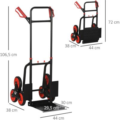 LIIYIELA Carretilla Plegable Para Escalera Con Ruedas Carga 120kg Carretilla De Mano Portátil Para Entrega Almacenes Mercado Viajar Mudarse LIIYIELA Carretilla Plegable Para Escalera Con Ruedas Carga 120kg Carretilla De Mano Portátil Para Entrega Almacenes Mercado Viajar Mudarse
