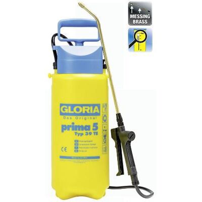 Gloria - Prima 5 - Pulverizador A Presión De 5l Con Lanza Y Boquilla De Latón Gloria - Prima 5 - Pulverizador A Presión De 5l Con Lanza Y Boquilla De Latón