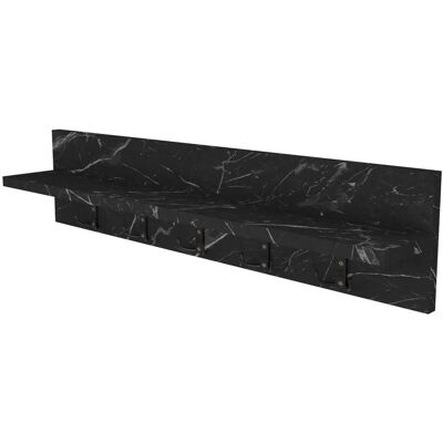 HELLOSHOP26 Perchero de Pared Efecto Mármol Negro - 10 Ganchos, 80x13x18cm HELLOSHOP26 Perchero de Pared Efecto Mármol Negro - 10 Ganchos, 80x13x18cm
