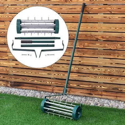 COSTWAY - Long-Handle Aerator - Metal Roller - Lawn Aerator COSTWAY - Long-Handle Aerator - Metal Roller - Lawn Aerator