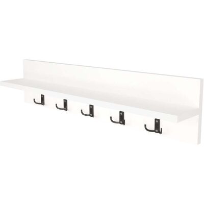 HELLOSHOP26 Perchero de pared - 10 ganchos, Blanco, 80x13x18cm HELLOSHOP26 Perchero de pared - 10 ganchos, Blanco, 80x13x18cm