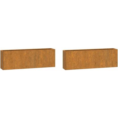 Jardineras De Pared 2 Uds Acero Corten Oxidado 53x10x17 Cm Vidaxl Jardineras De Pared 2 Uds Acero Corten Oxidado 53x10x17 Cm Vidaxl