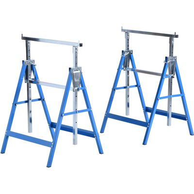JHY DESIGN Soportes De Trabajo Plegables, Capacidad De Carga De 200 Kg, Altura De 80 A 130 Cm, Acero Ligero. JHY DESIGN Soportes De Trabajo Plegables, Capacidad De Carga De 200 Kg, Altura De 80 A 130 Cm, Acero Ligero.