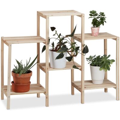 Relaxdays - Soporte Plantas Original, Madera, Natural, 70 X 89 X 27 Cm Relaxdays - Soporte Plantas Original, Madera, Natural, 70 X 89 X 27 Cm