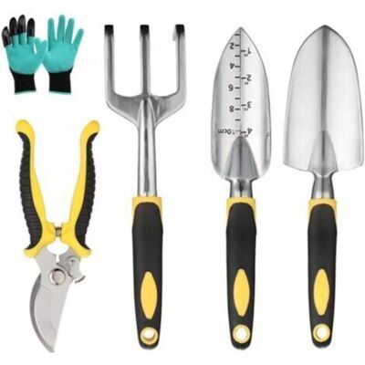 OEM Herramientas De Jardinería, Pala De Jardín, Tijeras De Podar, Herramienta De Jardinería Multifuncional Portátil, Juego De 5 Piezas OEM Herramientas De Jardinería, Pala De Jardín, Tijeras De Podar, Herramienta De Jardinería Multifuncional Portátil, Juego De 5 Piezas
