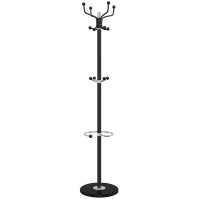 HELLOSHOP26 Perchero De Pie Con Paragüero Negro 180 X 37 Cm Estable Práctico Estilo Contemporáneo De Hierro Negro 020047599 HELLOSHOP26 Perchero De Pie Con Paragüero Negro 180 X 37 Cm Estable Práctico Estilo Contemporáneo De Hierro Negro 020047599
