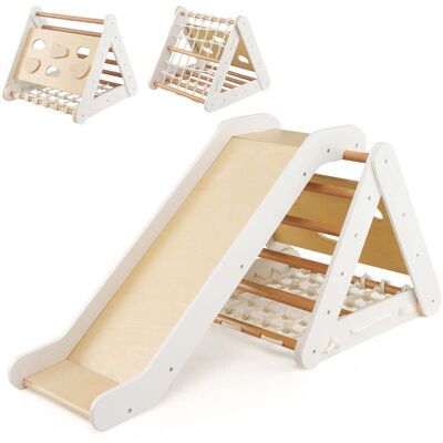 HELLOSHOP26 Triángulo De Escalada De Madera 62,5 X 64 X 57,5 Cm Con Escalera Y Tablón 4 En 1 Estilo Natural Y Duradero Madera 200020460 HELLOSHOP26 Triángulo De Escalada De Madera 62,5 X 64 X 57,5 Cm Con Escalera Y Tablón 4 En 1 Estilo Natural Y Duradero Madera 200020460