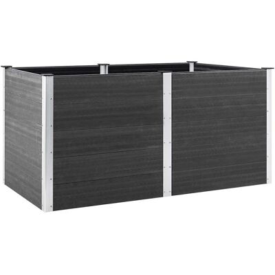 HELLOSHOP26 Cama De Jardín Elevada Moderna 200 X 100 X 91 Cm Para Uso En Exteriores Diseño Elegante En Wpc Gris 020046554 HELLOSHOP26 Cama De Jardín Elevada Moderna 200 X 100 X 91 Cm Para Uso En Exteriores Diseño Elegante En Wpc Gris 020046554