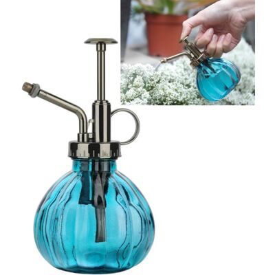 OEM Botella Pulverizadora De Vidrio Vintage, Pulverizador De Presión Con Bomba Superior, Regadera Decorativa, 9916cm, Azul OEM Botella Pulverizadora De Vidrio Vintage, Pulverizador De Presión Con Bomba Superior, Regadera Decorativa, 9916cm, Azul