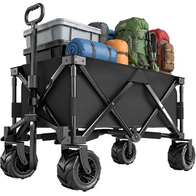 OEM Carro De Playa Plegable Con Ruedas Delanteras Giratorias 360° Y Asa Telescópica 108x55x55 Cm Negro OEM Carro De Playa Plegable Con Ruedas Delanteras Giratorias 360° Y Asa Telescópica 108x55x55 Cm Negro