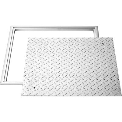 Vevor Tapa De Alcantarilla Con Marco De Acero Al Carbono Tapa De Cisterna Cuadrada 60 X 60 Cm Marco De 64,5 X 64,5 Cm Patrón Antideslizante Para Inspección De Canales De Drenaje En Pavimento, Jardín Vevor Tapa De Alcantarilla Con Marco De Acero Al Carbono Tapa De Cisterna Cuadrada 60 X 60 Cm Marco De 64,5 X 64,5 Cm Patrón Antideslizante Para Inspección De Canales De Drenaje En Pavimento, Jardín