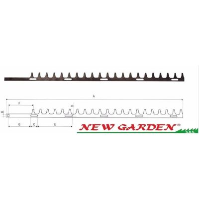 NEWGARDEN Cuchilla Para Cortasetos Inferior O Superior 780 Mm Cina 392474 NEWGARDEN Cuchilla Para Cortasetos Inferior O Superior 780 Mm Cina 392474