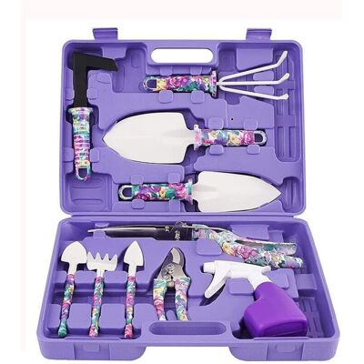 JUSCH Kit De Herramientas De Jardinería De 10 Piezas, Juego De Regalo, Mango Ergonómico Con Estuche De Almacenamiento Inoxidable, Paleta, Rastrillo, Desmalezador, Tijeras, Pulverizador, Pala. JUSCH Kit De Herramientas De Jardinería De 10 Piezas, Juego De Regalo, Mango Ergonómico Con Estuche De Almacenamiento Inoxidable, Paleta, Rastrillo, Desmalezador, Tijeras, Pulverizador, Pala.