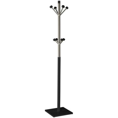 Herdasa - Perchero Mod. 429 Moderno Herrajes Cromo Satinado Lacado Negro, 180 Cm(alto)34 Cm(ancho)34 Cm(largo) Herdasa - Perchero Mod. 429 Moderno Herrajes Cromo Satinado Lacado Negro, 180 Cm(alto)34 Cm(ancho)34 Cm(largo)