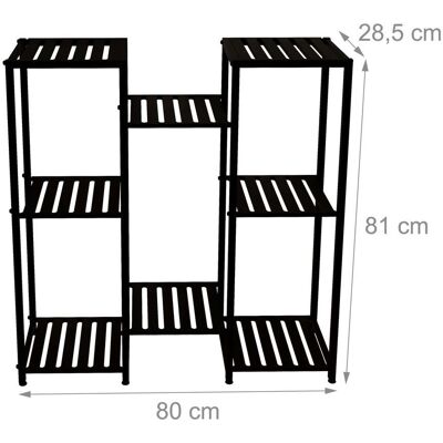 HELLOSHOP26 Estantería Para Plantas Espaciosa Para Salón Galería 81 X 55 X 55 Cm Con 6 Niveles Diseño Práctico De Acero Negro 130016753 HELLOSHOP26 Estantería Para Plantas Espaciosa Para Salón Galería 81 X 55 X 55 Cm Con 6 Niveles Diseño Práctico De Acero Negro 130016753