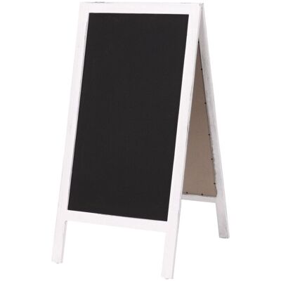 Décoshop26 - Cartel Publicitario Pizarra Negra 2 Superficies De Escritura Plegables 100x50cm Blanco Envejecido 040005623 Décoshop26 - Cartel Publicitario Pizarra Negra 2 Superficies De Escritura Plegables 100x50cm Blanco Envejecido 040005623