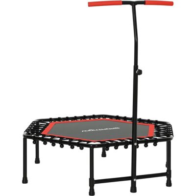 OEM Trampolín De Fitness 114x114x132 Cm Con Mango Ajustable De 3 Niveles Y Marco De Acero Rojo OEM Trampolín De Fitness 114x114x132 Cm Con Mango Ajustable De 3 Niveles Y Marco De Acero Rojo