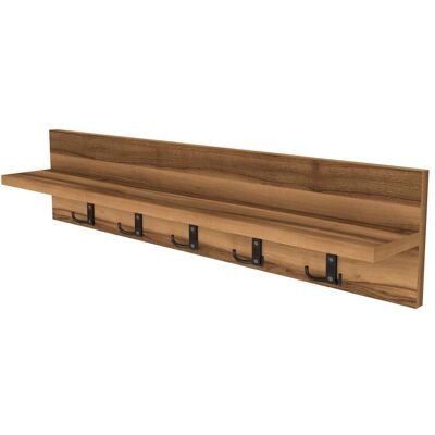 Helloshop26 - Perchero - nogal - 80x13x18 - Estante de pared Helloshop26 - Perchero - nogal - 80x13x18 - Estante de pared