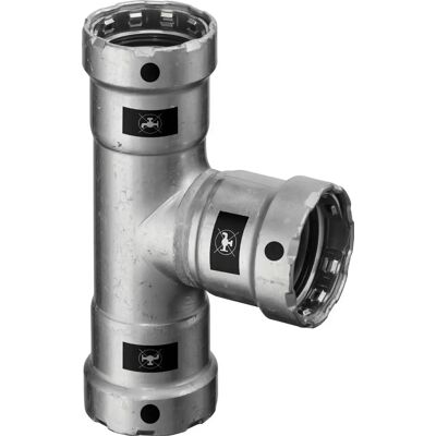 Viega Pieza En T Megapress, Dn 32 Acero No Aleado, Recubrimiento De Zinc-níquel Modelo 4218, 694999 Viega Pieza En T Megapress, Dn 32 Acero No Aleado, Recubrimiento De Zinc-níquel Modelo 4218, 694999