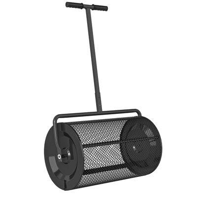 TORMATOR Esparcidor De Fertilizante Metálico De 75 L Con Mango En T Ajustable Y Mango Acolchado, 70 X 40 X 112 Cm, Negro. TORMATOR Esparcidor De Fertilizante Metálico De 75 L Con Mango En T Ajustable Y Mango Acolchado, 70 X 40 X 112 Cm, Negro.