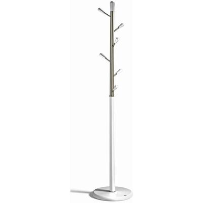 Herdasa - Perchero Moderno Mod. 413 Herrajes En Cromo Satinado Lacado Blanco, 190 Cm(alto)37 Cm(ancho)37 Cm(largo) Herdasa - Perchero Moderno Mod. 413 Herrajes En Cromo Satinado Lacado Blanco, 190 Cm(alto)37 Cm(ancho)37 Cm(largo)