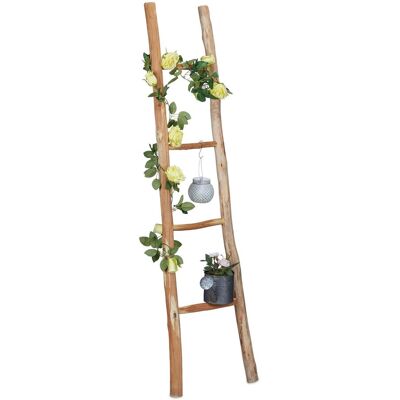 Relaxdays - Escalera Decorativa 4 Peldaños, Escalera Colgar Ropa Y Toallas, Hogar Y Jardín, Madera Castaño, 150cm, Natural Relaxdays - Escalera Decorativa 4 Peldaños, Escalera Colgar Ropa Y Toallas, Hogar Y Jardín, Madera Castaño, 150cm, Natural