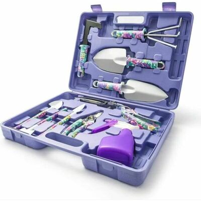 DPZO Kit De Herramientas De Jardinería De 10 Piezas. Kit De Regalo Con Mango Ergonómico Y Estuche De Almacenamiento Inoxidable: Paleta, Rastrillo, Desmalezador, Tijeras, Pulverizador Y Pala. DPZO Kit De Herramientas De Jardinería De 10 Piezas. Kit De Regalo Con Mango Ergonómico Y Estuche De Almacenamiento Inoxidable: Paleta, Rastrillo, Desmalezador, Tijeras, Pulverizador Y Pala.