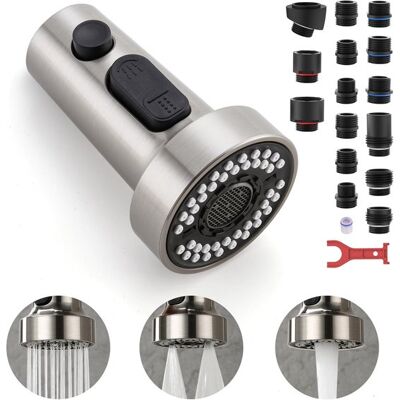 OEM Cabezal Rociador De Repuesto - Rociador Para Grifo De Cocina - Limpieza De Cocina - 15 Adaptadores Universales - 8,64 X 5,21 X 5,21 Cm OEM Cabezal Rociador De Repuesto - Rociador Para Grifo De Cocina - Limpieza De Cocina - 15 Adaptadores Universales - 8,64 X 5,21 X 5,21 Cm