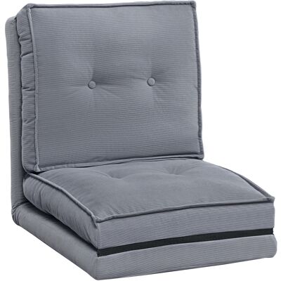 JHY DESIGN Sedia Da Pavimento Pieghevole In Velluto A Coste, Materassino Da Pavimento Con Schienale Regolabile In 5 Posizioni, 59 X 230 X 15 Cm, Grigio JHY DESIGN Sedia Da Pavimento Pieghevole In Velluto A Coste, Materassino Da Pavimento Con Schienale Regolabile In 5 Posizioni, 59 X 230 X 15 Cm, Grigio