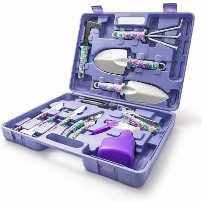 OEM Kit De Herramientas De Jardinería De 10 Piezas, Juego De Regalo Con Mangos Ergonómicos Y Estuche De Almacenamiento Inoxidable, Incluye Paleta, Rastrillo, Desmalezador, Tijeras, Pulverizador Y Pala. OEM Kit De Herramientas De Jardinería De 10 Piezas, Juego De Regalo Con Mangos Ergonómicos Y Estuche De Almacenamiento Inoxidable, Incluye Paleta, Rastrillo, Desmalezador, Tijeras, Pulverizador Y Pala.